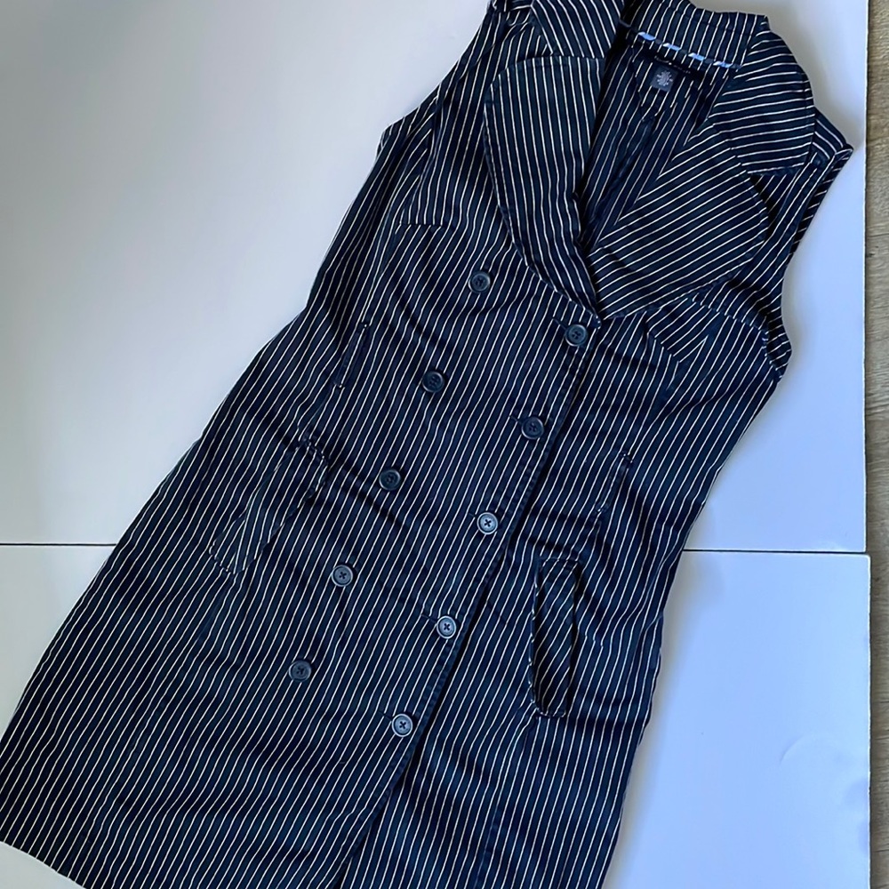 Tommy Hilfiger Navy Blue Pin Stripe Dress Size Small